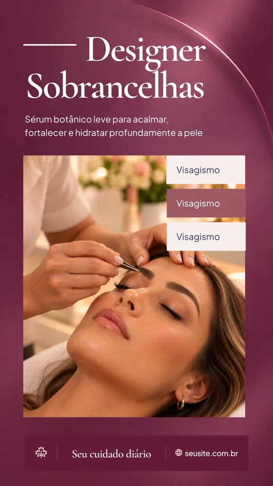 Template de Story para sobrancelhas