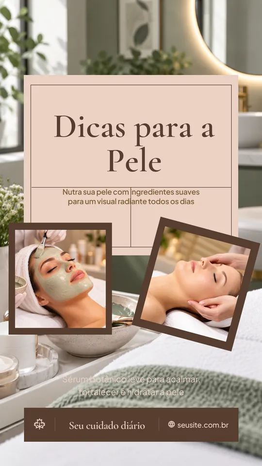 Template de Story para cuidados com a pele