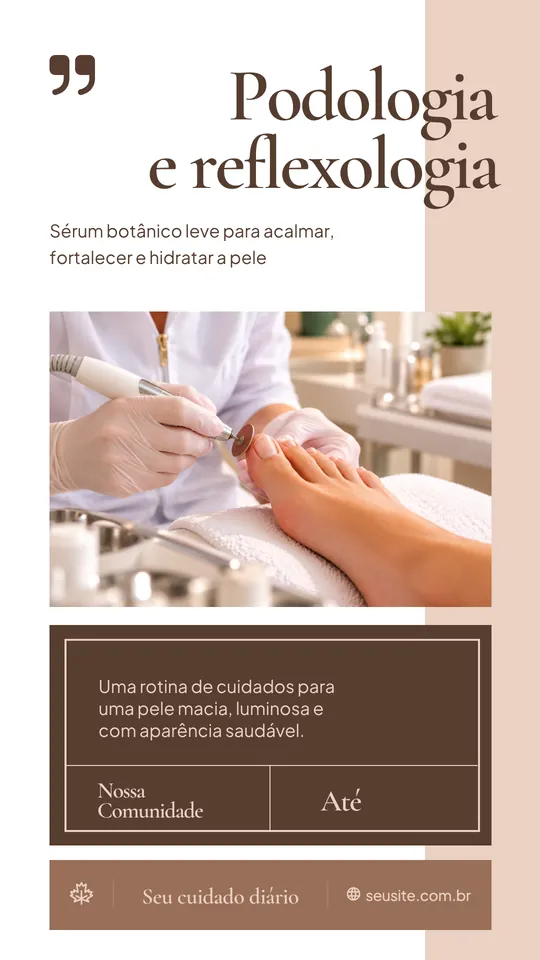 Template de Story para podologia