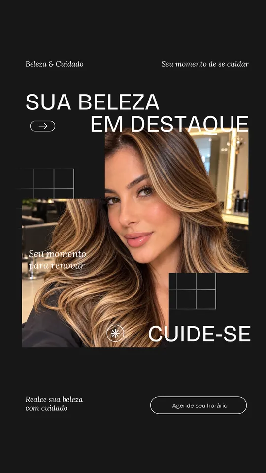 Template de Story para cabelo