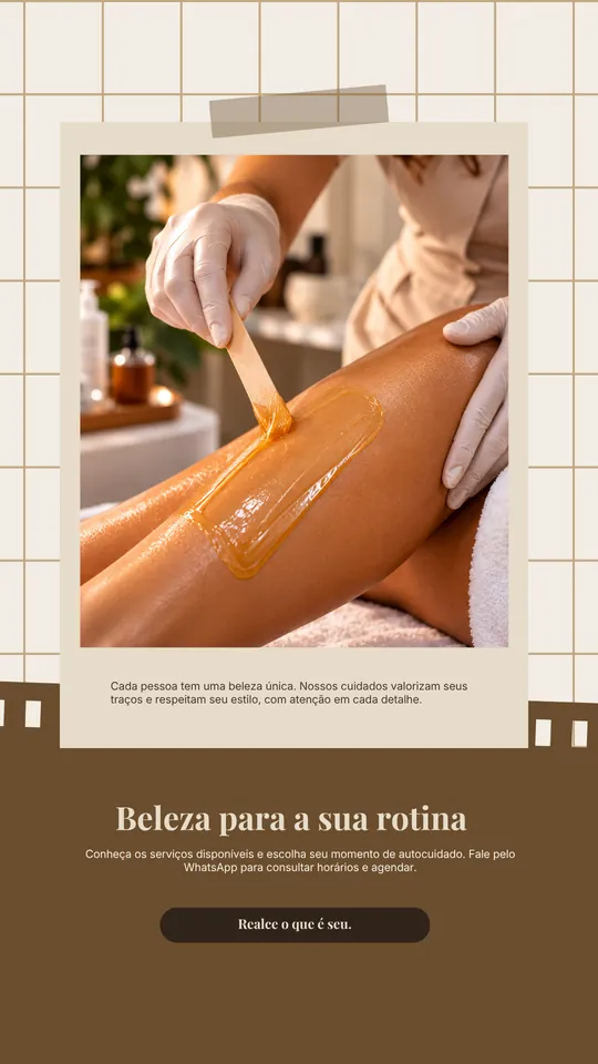 Template de Story para depilação